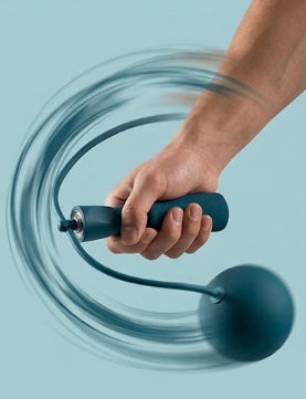 KYNEX Pro SpaceJump – Cordless Weighted Jump Rope for Indoor Fitness