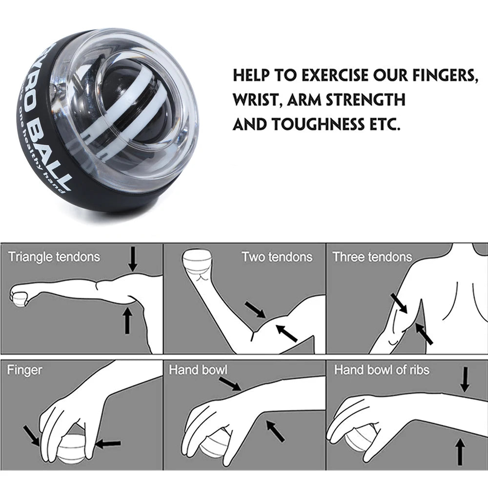 KYNEX SpinForce Pro — Self-Starting Gyro Ball Wrist & Forearm Trainer